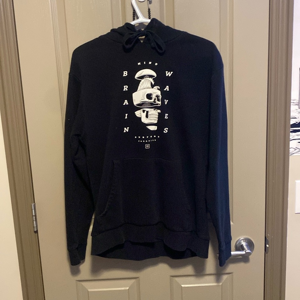 Men’s medium black chomp hoodie.